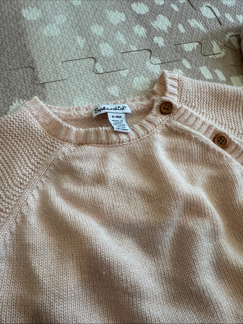 Splendid Baby Girl 2-Piece Blush Pink Sweater & Pants Set 6-9M Soft Knit